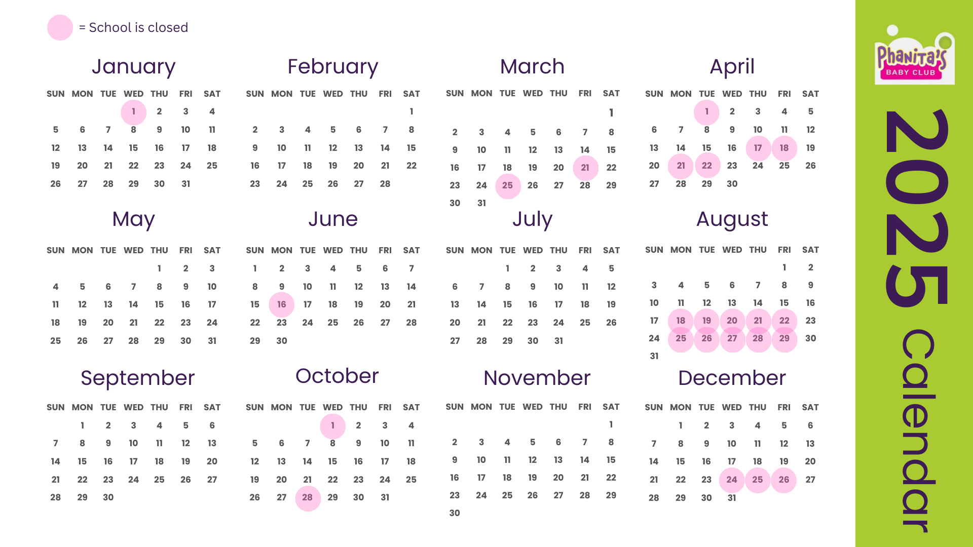 school calendar